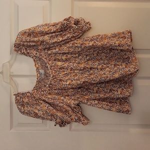 Old Navy Puff-Sleeve Square-Neck Floral Babydoll Blouse